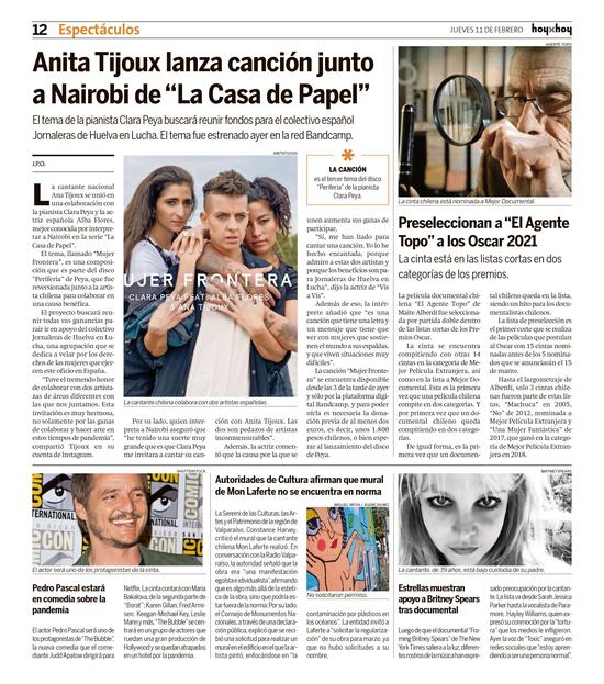 Página 12  - HoyxHoy, el diario que no tiene precio - Santiago,  Chile 